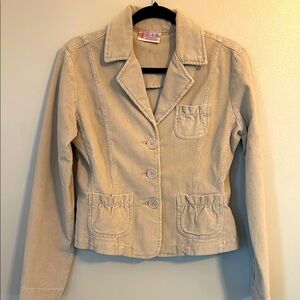 Vintage Bill Blass Tan Corduroy Blazer Jacket Petite Medium